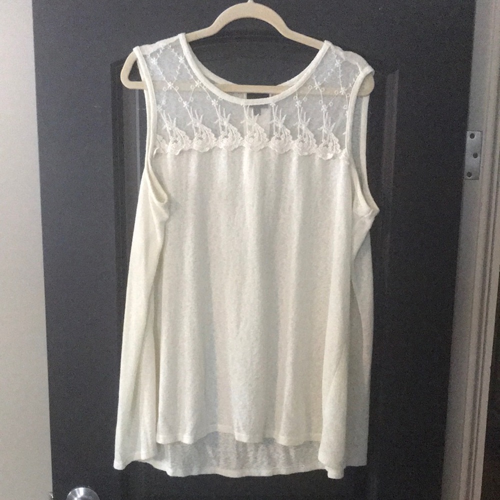 Cream colored tank